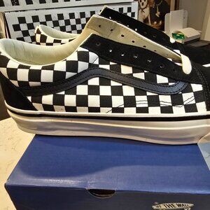 Vans Premium Old Skool Checkerboard Black White VN000D56BZW Check Skate Mens 13